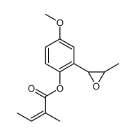 [4-methoxy-2-(3-methyloxiran-2-yl)phenyl] 2-methylbut-2-enoate Structure