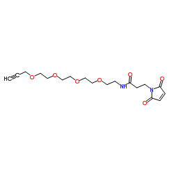 Propargyl-PEG4-Maleimide结构式