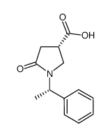 (S)-5-氧代-1-((S)-1-苯乙基)吡咯烷-3-羧酸结构式