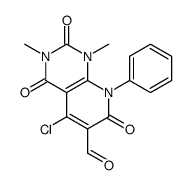 5-chloro-1,3-dimethyl-2,4,7-trioxo-8-phenylpyrido[2,3-d]pyrimidine-6-carbaldehyde Structure