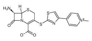 7β-amino-3-[4-(1-methyl-4-pyridinio)-1,3-thiazol-2-yl]thio-3-cephem-4-carboxylate Structure