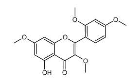 5-Hydroxy-2′,3,4′,7-tetramethoxyflavone结构式