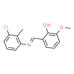 3-CHLORO-2-METHYL-N-(2-HYDROXY-3-METHOXYBENZYLIDENE)ANILINE结构式