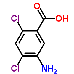 5-氨基-2,4-二氯苯甲酸结构式