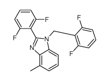 2-(2,6-difluorophenyl)-1-[(2,6-difluorophenyl)methyl]-4-methylbenzimidazole结构式