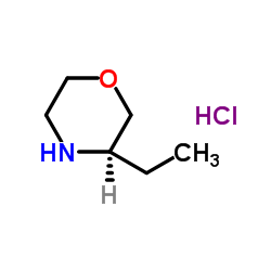 (3R)-3-Ethylmorpholine hydrochloride (1:1) structure