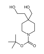 4-(2-羟基乙基)-4-(羟基甲基)-1-哌啶羧酸 1,1-二甲基乙酯结构式