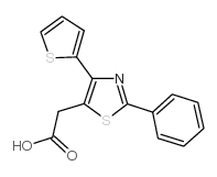 (2-苯基-4-噻吩-2-噻唑-5-基)-乙酸结构式