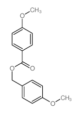 Benzoic acid,4-methoxy-, (4-methoxyphenyl)methyl ester Structure
