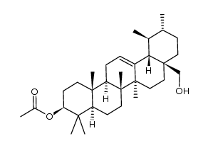 3β-acetoxy-28-hydroxy-urs-12-ene结构式