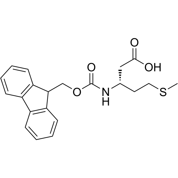 Fmoc-L-β-homomethionine Structure