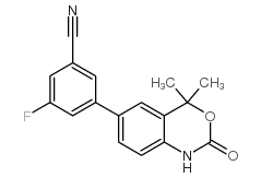 3-(4,4-二甲基-2-氧代-2,4-二氢-1H-苯并[d][1,3]噁嗪)-5-氟苯甲腈结构式