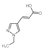 (2E)-3-(1-ethyl-1H-pyrazol-4-yl)acrylic acid(SALTDATA: FREE) Structure