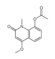 (4-methoxy-1-methyl-2-oxoquinolin-8-yl) acetate Structure