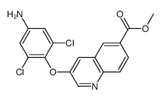 3-(4-Amino-2,6-dichloro-phenoxy)-quinoline-6-carboxylic acid methyl ester Structure