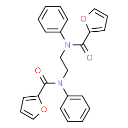 N,N'-ethane-1,2-diylbis(N-phenylfuran-2-carboxamide)结构式