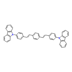 9,9'-{1,4-Phenylenebis[(E)-2,1-ethenediyl-4,1-phenylene]}bis(9H-carbazole) Structure
