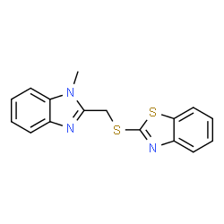 2-(((1-methyl-1H-benzo[d]imidazol-2-yl)methyl)thio)benzo[d]thiazole Structure