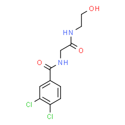 3,4-DICHLORO-N-(2-[(2-HYDROXYETHYL)AMINO]-2-OXOETHYL)BENZENECARBOXAMIDE Structure