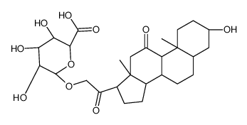 3α-Hydroxy-11,20-dioxo-5β-pregnan-21-yl β-D-glucopyranosiduronic Acid Structure