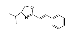 (4S)-2-(2-phenylethenyl)-4-propan-2-yl-4,5-dihydro-1,3-oxazole结构式