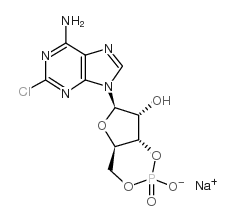 2-chloroadenosine-3',5'-cyclic monophosphate sodium salt structure