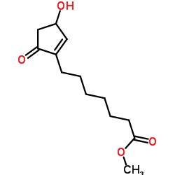 3-羟基-5-羰基-1-环戊烯-1-庚酸甲酯结构式