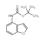 1-苯并呋喃-4-氨基甲酸叔丁酯结构式