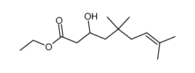 ethyl 3-hydroxy-5,5,8-trimethylnon-7-enoate结构式
