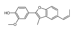 2-methoxy-4-[3-methyl-5-[(E)-prop-1-enyl]-1-benzofuran-2-yl]phenol Structure
