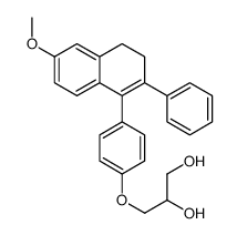 3-[4-(6-methoxy-2-phenyl-3,4-dihydronaphthalen-1-yl)phenoxy]propane-1,2-diol Structure