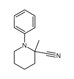 2-methyl-1-phenylpiperidine-2-carbonitrile结构式