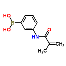 3-甲基丙烯酰氨基苯基硼酸结构式
