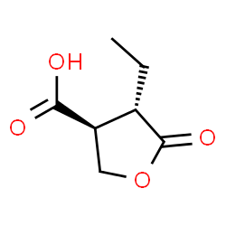 trans-4-ethyltetrahydro-5-oxo-3-furoic acid结构式