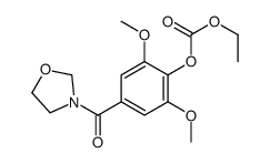 [2,6-dimethoxy-4-(1,3-oxazolidine-3-carbonyl)phenyl] ethyl carbonate结构式
