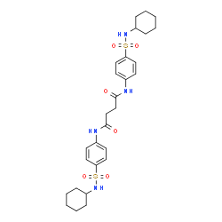 N,N'-bis{4-[(cyclohexylamino)sulfonyl]phenyl}succinamide结构式