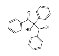 syn-2,3-dihydroxy-1,2,3-triphenylpropan-1-one Structure