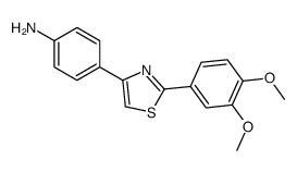 4-[2-(3,4-dimethoxyphenyl)-1,3-thiazol-4-yl]aniline结构式