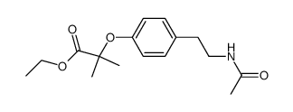 ethyl 2-[4-(2-acetaminoethyl)-phenoxy]-2-methyl-propionate Structure