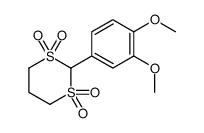 2-(3,4-dimethoxyphenyl)-1,3-dithiane 1,1,3,3-tetraoxide结构式