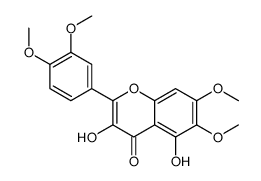 2-(3,4-dimethoxyphenyl)-3,5-dihydroxy-6,7-dimethoxychromen-4-one结构式