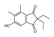 2,2-diethyl-6-hydroxy-4,5-dimethylindene-1,3-dione结构式