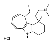 2-(10-ethyl-1-methyl-3,4,5,10-tetrahydro-2H-cyclohepta[b]indol-1-yl)ethyl-dimethylazanium,chloride结构式