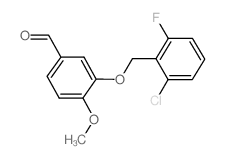 3-[(2-氯-6-氟苄基)氧基]-4-甲氧基苯甲醛结构式