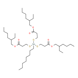 2-ethylhexyl 12-ethyl-5-[[3-[(2-ethylhexyl)oxy]-3-oxopropyl]thio]-5-octyl-9-oxo-10-oxa-4,6-dithia-5-stannahexadecanoate Structure
