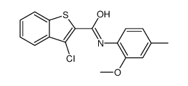 Benzo[b]thiophene-2-carboxamide, 3-chloro-N-(2-methoxy-4-methylphenyl)- (9CI) Structure