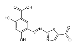 2,4-Dihydroxy-5-[(5-nitro-1,3-thiazol-2-yl)diazenyl]benzoic acid Structure