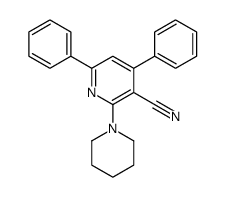 4,6-diphenyl-2-piperidin-1-ylpyridine-3-carbonitrile Structure