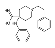 4-anilino-1-(2-phenylethyl)piperidine-4-carboxamide结构式