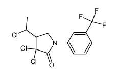 1-m-trifluoromethylphenyl-3,3-dichloro-4-(1'-chloroethyl)-2-pyrrolidone结构式